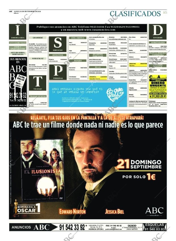ABC MADRID 15-09-2014 página 85