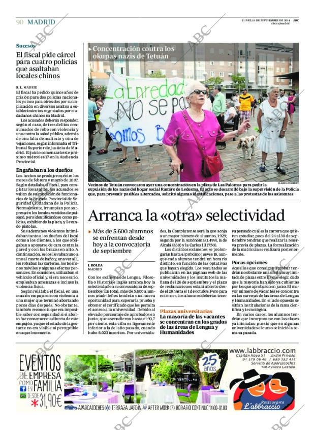 ABC MADRID 15-09-2014 página 90