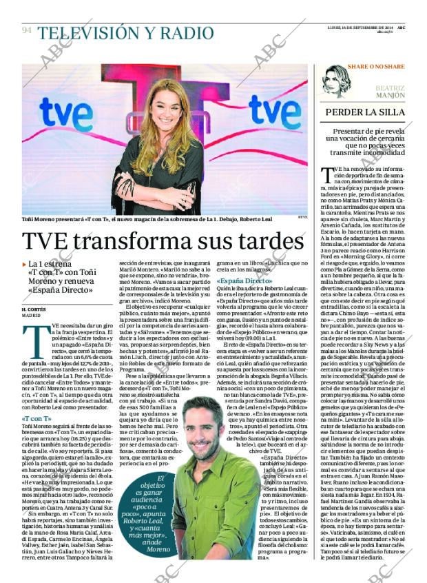 ABC MADRID 15-09-2014 página 94