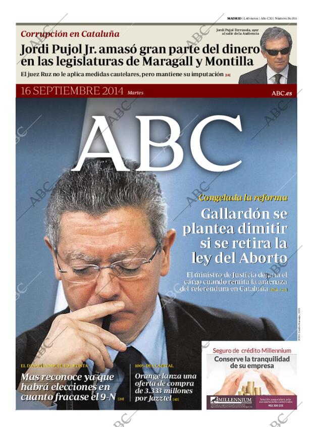 ABC MADRID 16-09-2014 página 1