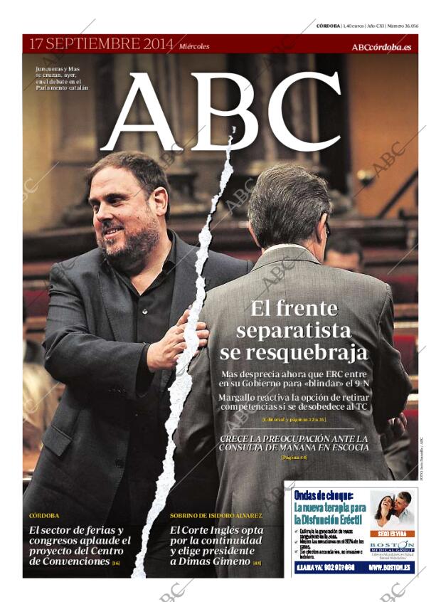 ABC CORDOBA 17-09-2014 página 1