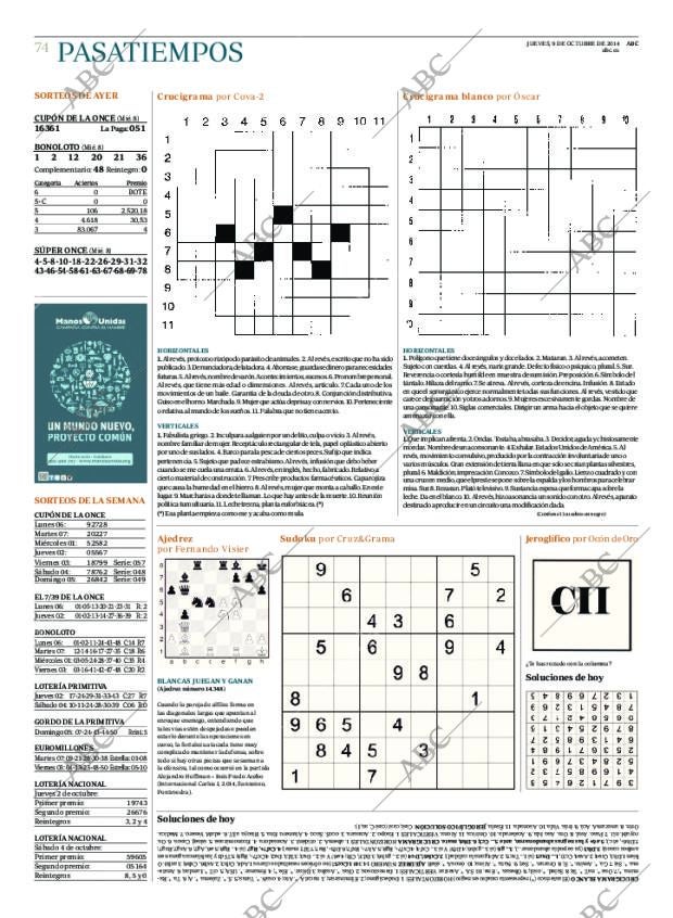 ABC MADRID 09-10-2014 página 74
