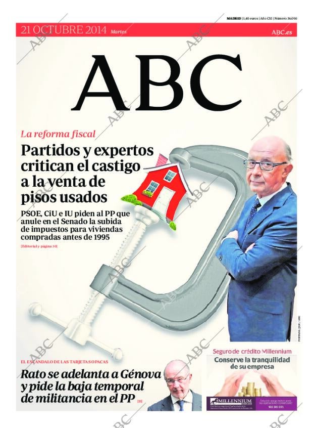 ABC MADRID 21-10-2014 página 1