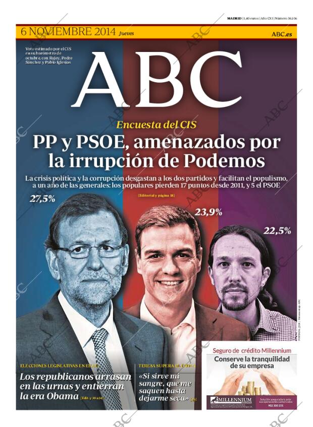 ABC MADRID 06-11-2014 página 1