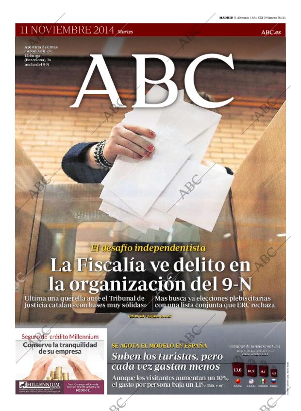 ABC MADRID 11-11-2014 página 1