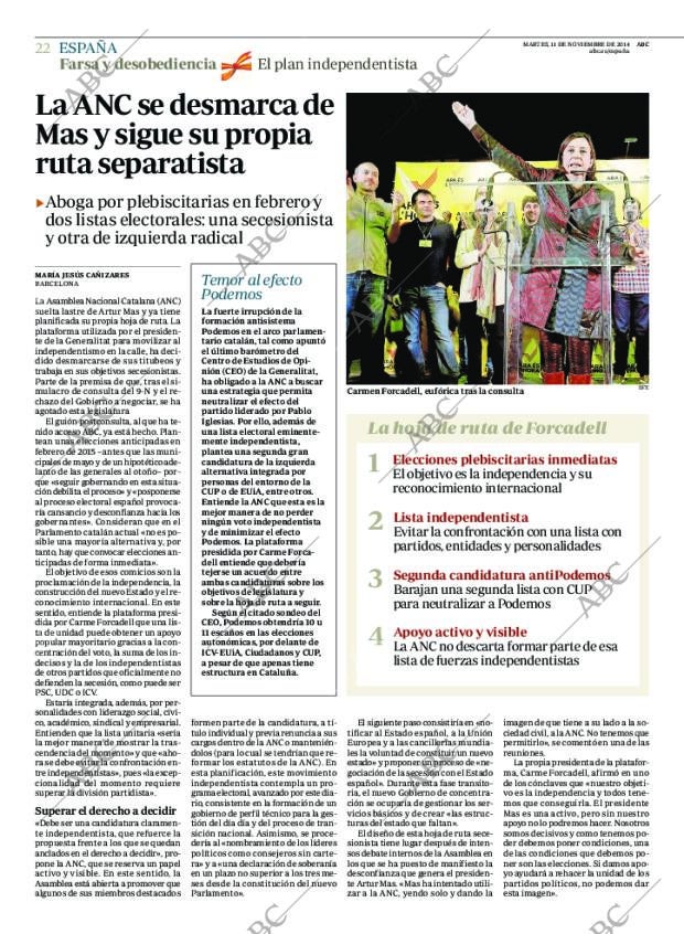 ABC MADRID 11-11-2014 página 22