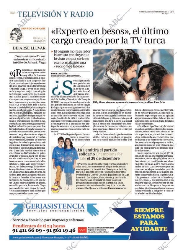 ABC MADRID 14-11-2014 página 108