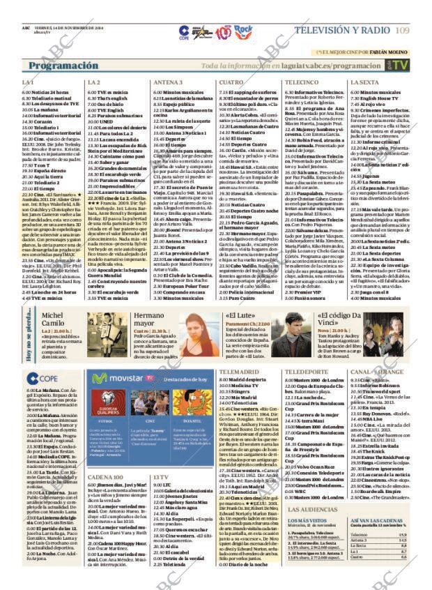 ABC MADRID 14-11-2014 página 109