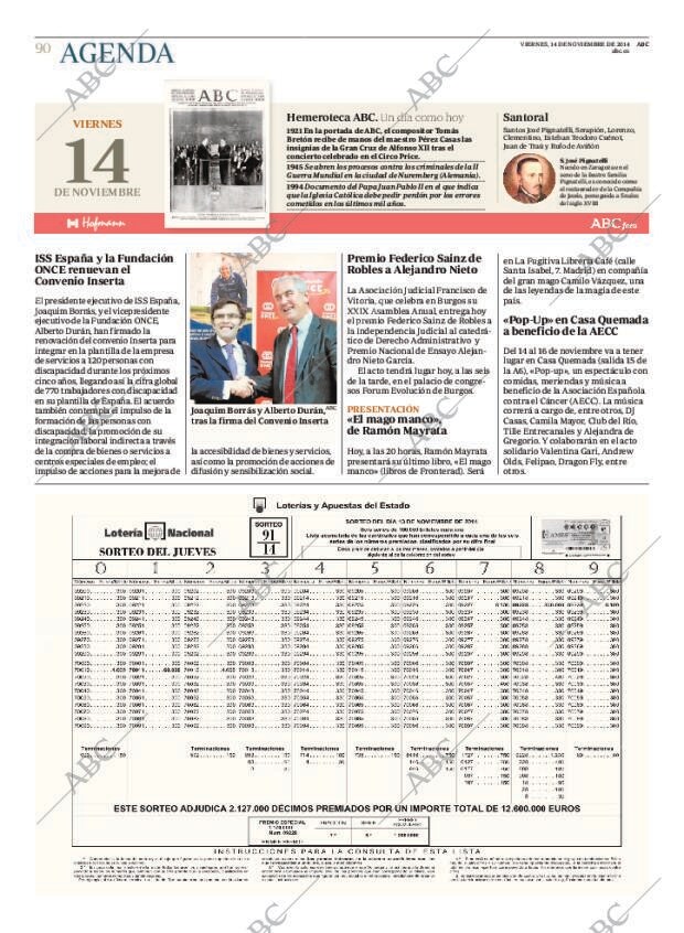 ABC MADRID 14-11-2014 página 90