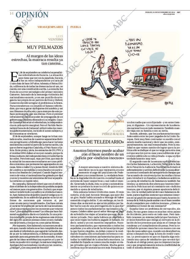 ABC MADRID 15-11-2014 página 14