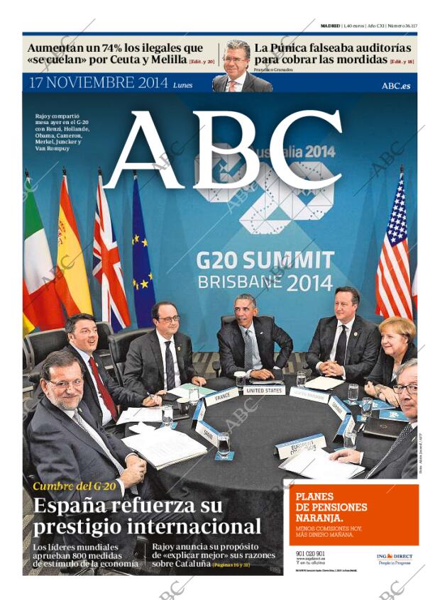 ABC MADRID 17-11-2014 página 1