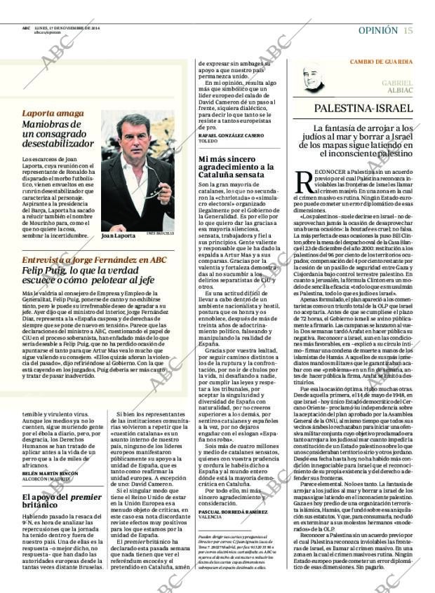 ABC MADRID 17-11-2014 página 15