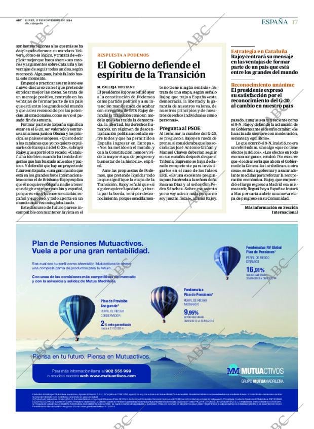 ABC MADRID 17-11-2014 página 17
