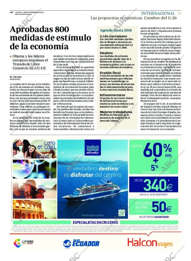 ABC MADRID 17-11-2014 página 31