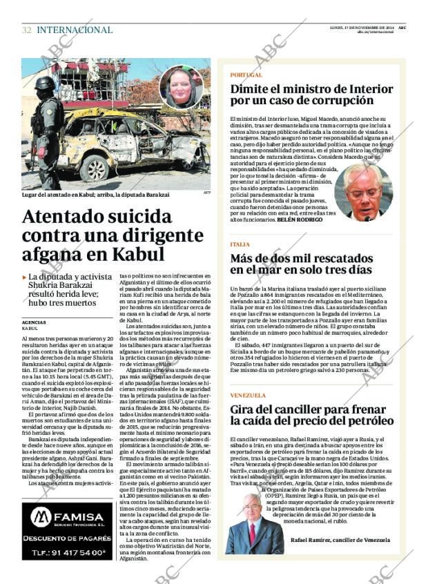 ABC MADRID 17-11-2014 página 32