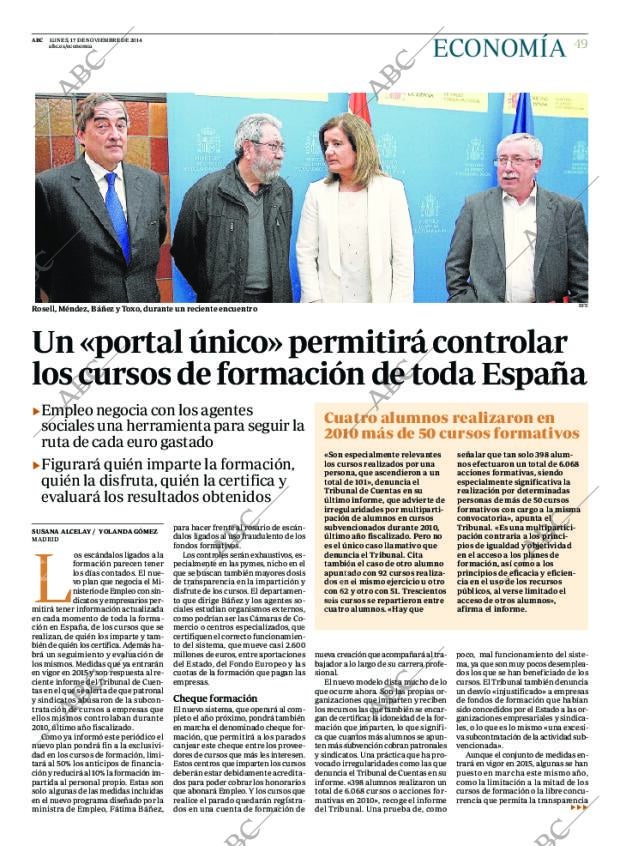 ABC MADRID 17-11-2014 página 49