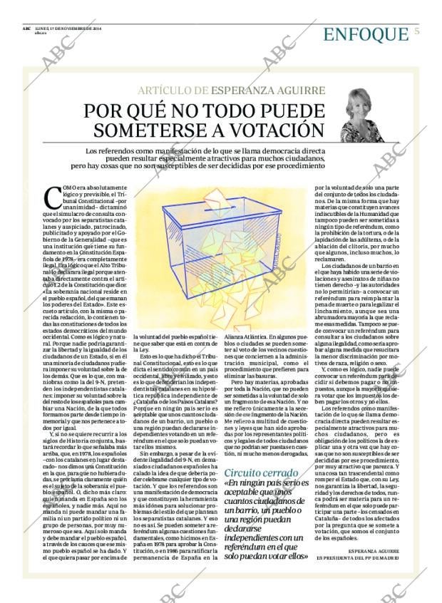 ABC MADRID 17-11-2014 página 5