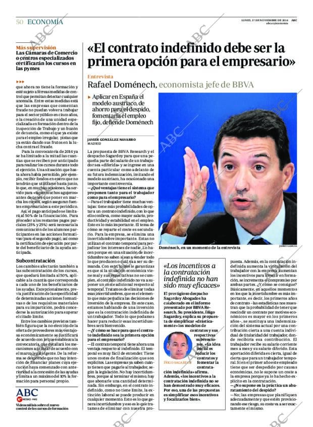 ABC MADRID 17-11-2014 página 50