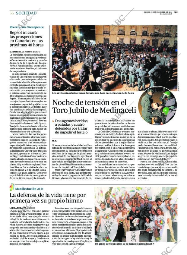 ABC MADRID 17-11-2014 página 56