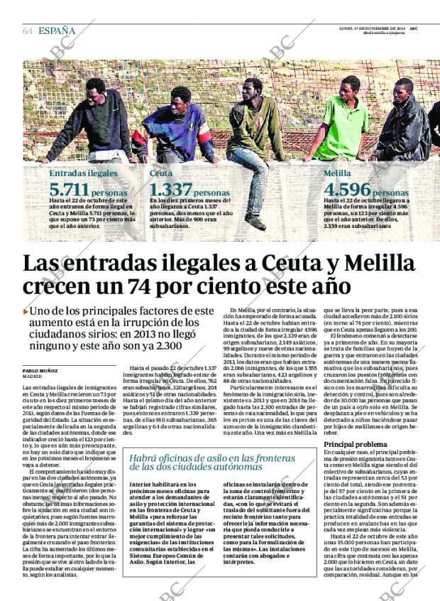 ABC SEVILLA 17-11-2014 página 64