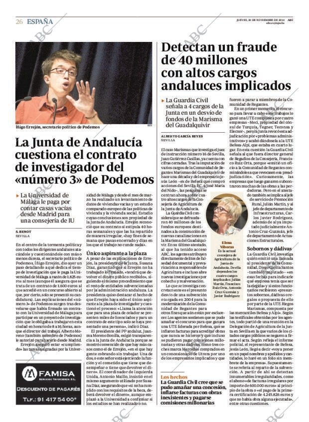 ABC MADRID 20-11-2014 página 26