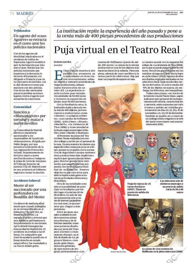 ABC MADRID 20-11-2014 página 74