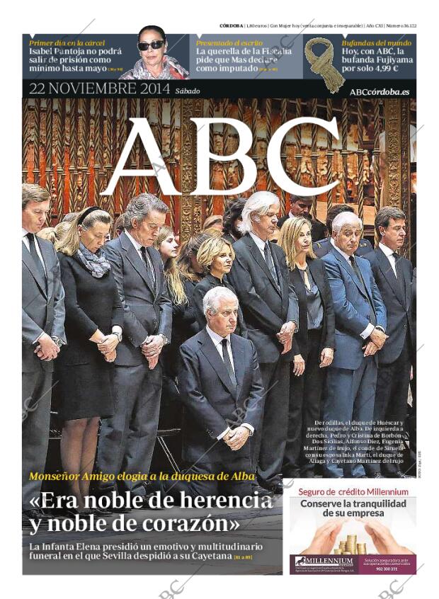 ABC CORDOBA 22-11-2014 página 1