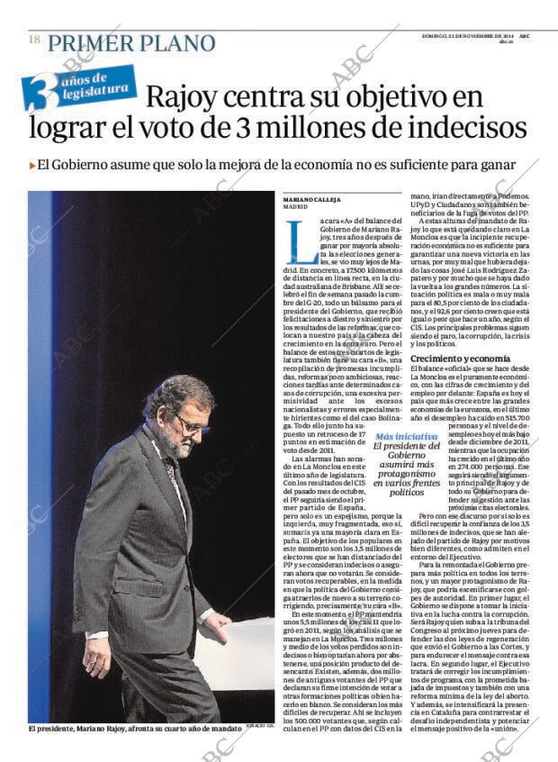 ABC MADRID 23-11-2014 página 20