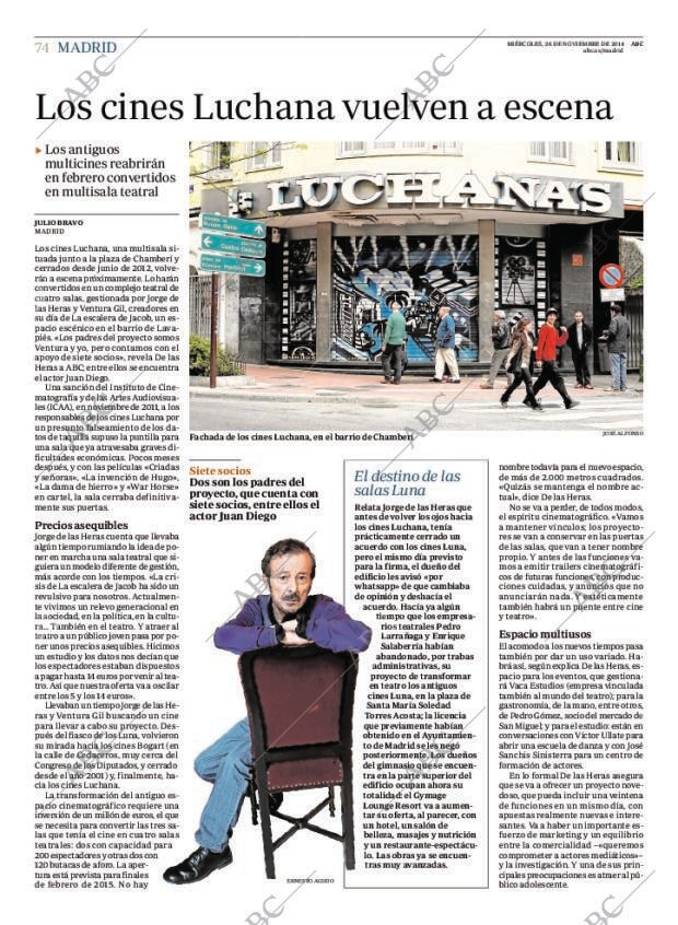 ABC MADRID 26-11-2014 página 74