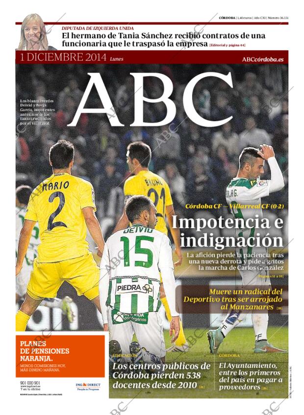 ABC CORDOBA 01-12-2014 página 1