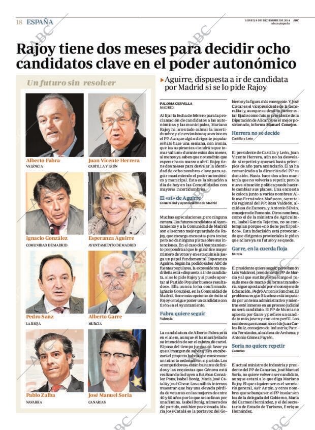 ABC MADRID 08-12-2014 página 18