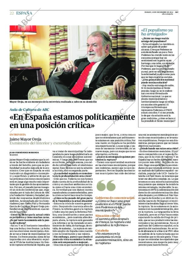 ABC MADRID 13-12-2014 página 22