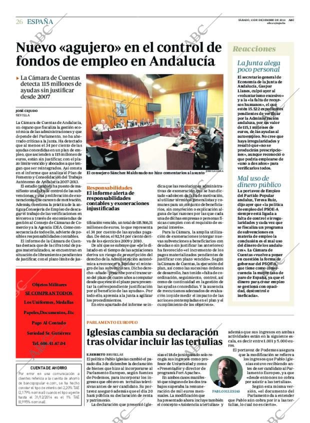 ABC MADRID 13-12-2014 página 26