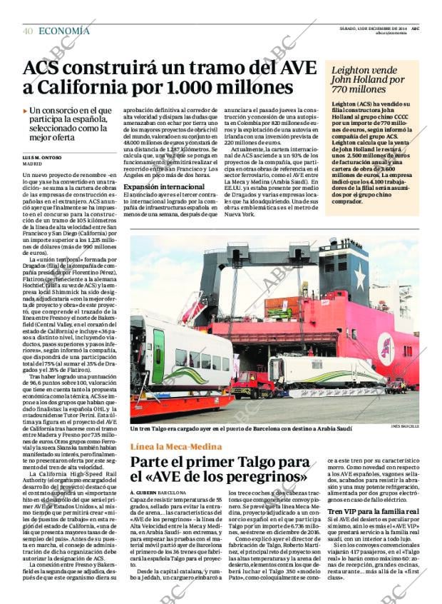 ABC MADRID 13-12-2014 página 40