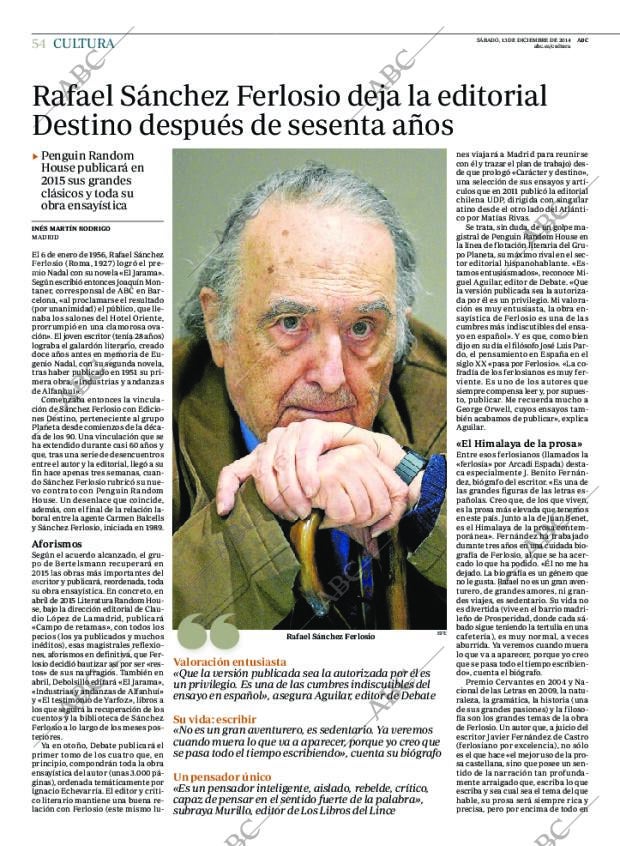ABC MADRID 13-12-2014 página 54