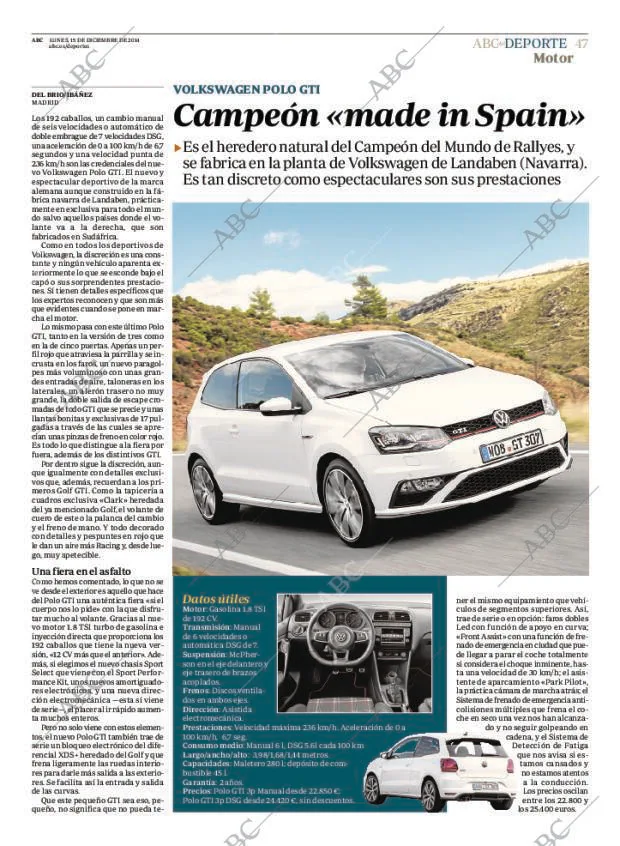 ABC MADRID 15-12-2014 página 47