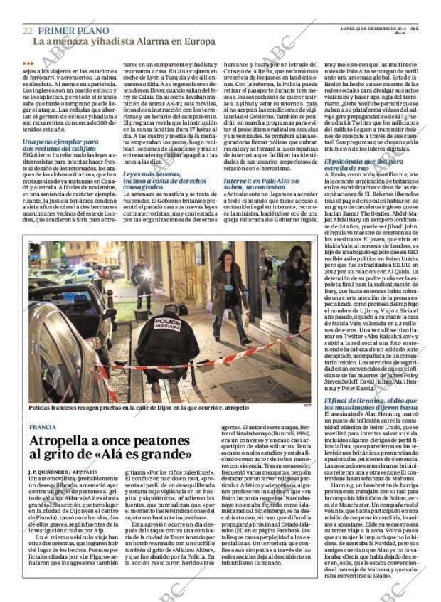 ABC MADRID 22-12-2014 página 22