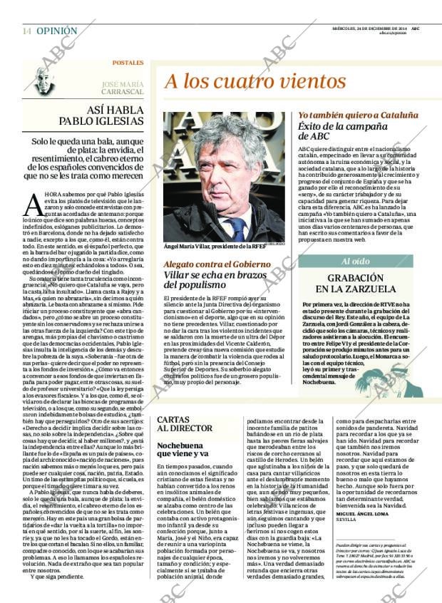 ABC MADRID 24-12-2014 página 14