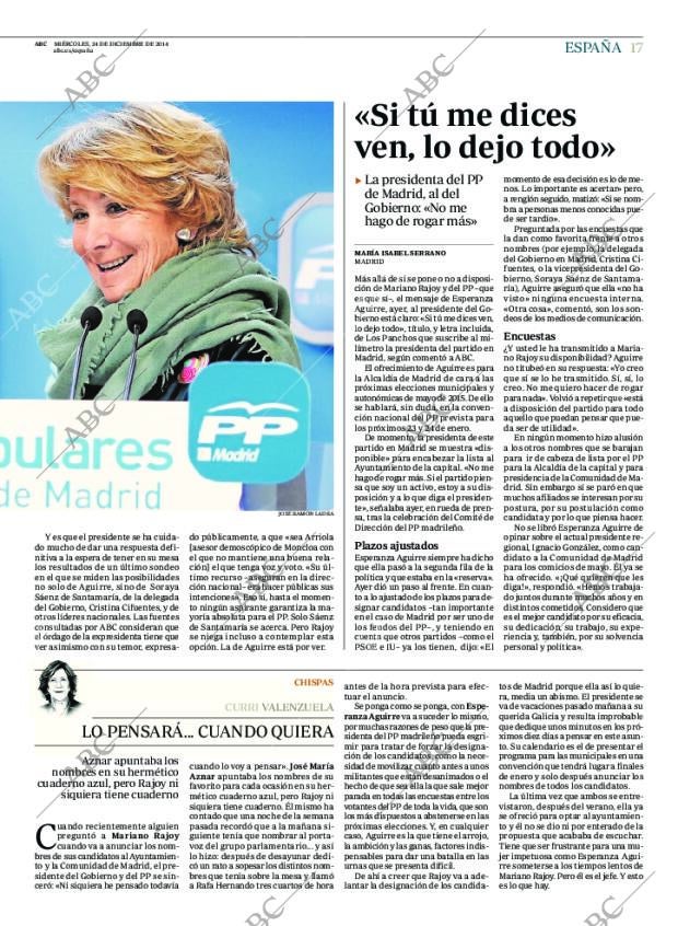ABC MADRID 24-12-2014 página 17
