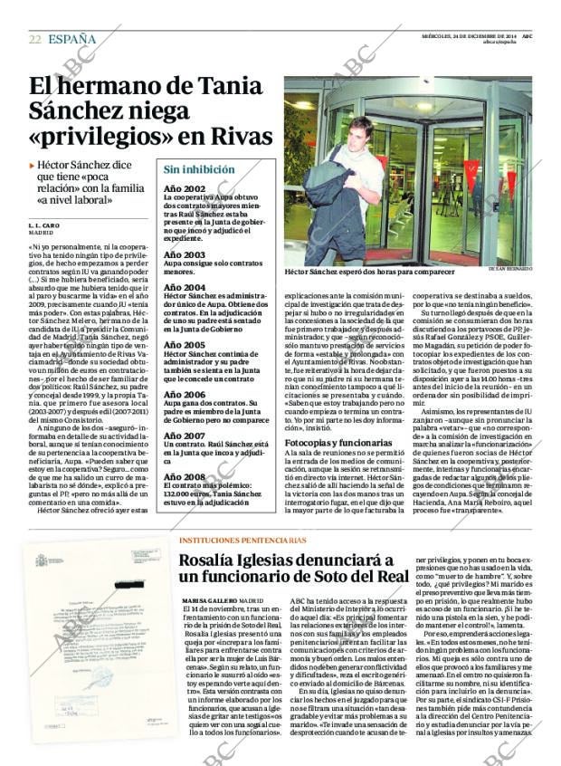 ABC MADRID 24-12-2014 página 22