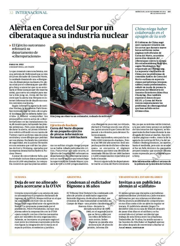 ABC MADRID 24-12-2014 página 32