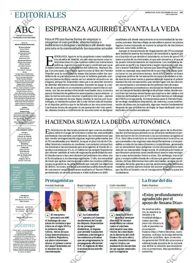 ABC MADRID 24-12-2014 página 4