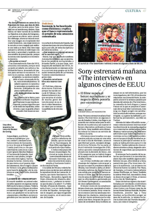 ABC MADRID 24-12-2014 página 47
