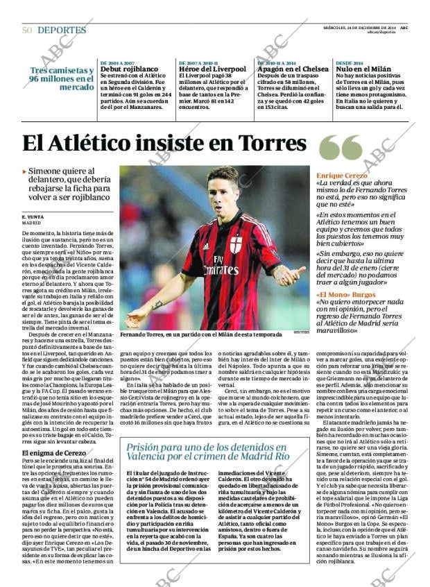ABC MADRID 24-12-2014 página 50
