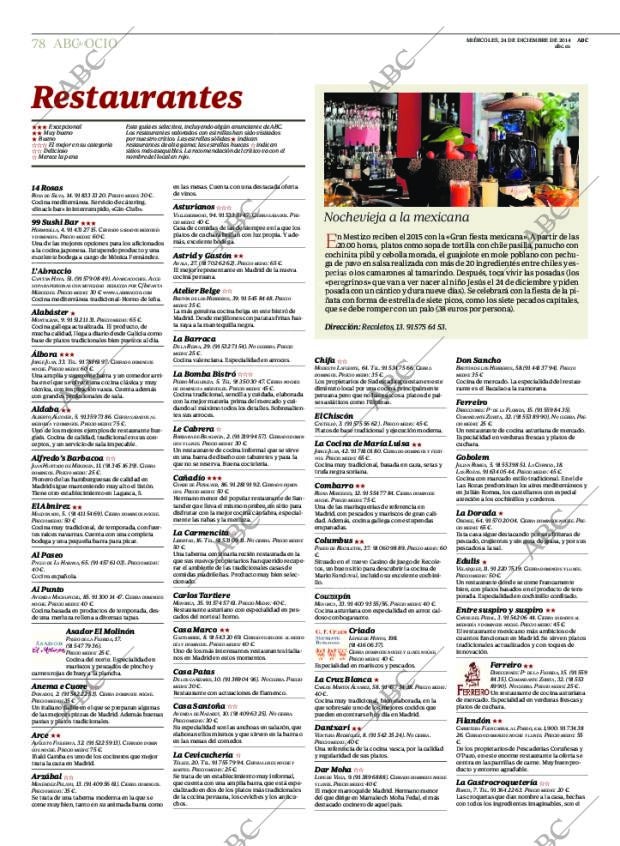 ABC MADRID 24-12-2014 página 86