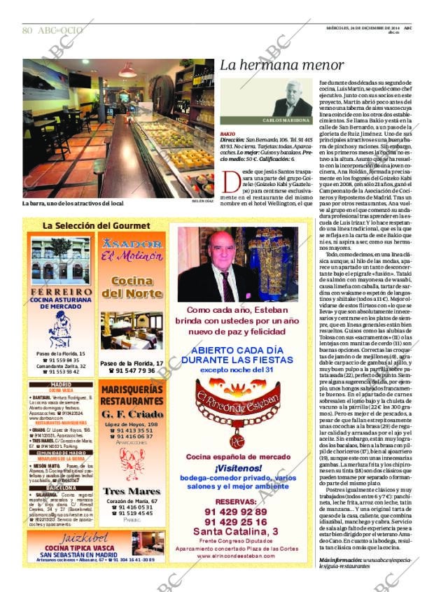 ABC MADRID 24-12-2014 página 88