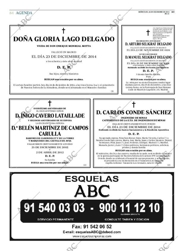 ABC MADRID 24-12-2014 página 92