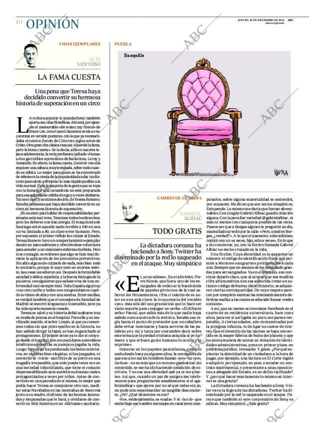 ABC MADRID 25-12-2014 página 10