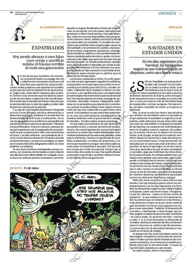 ABC MADRID 25-12-2014 página 11