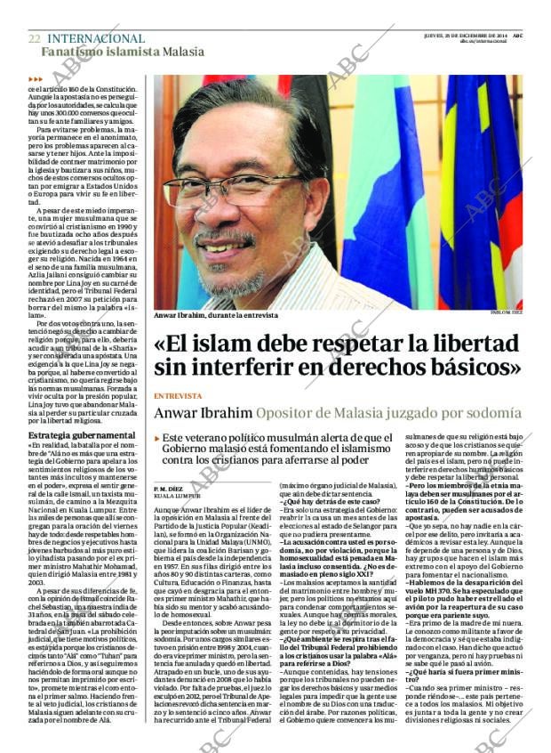 ABC MADRID 25-12-2014 página 22